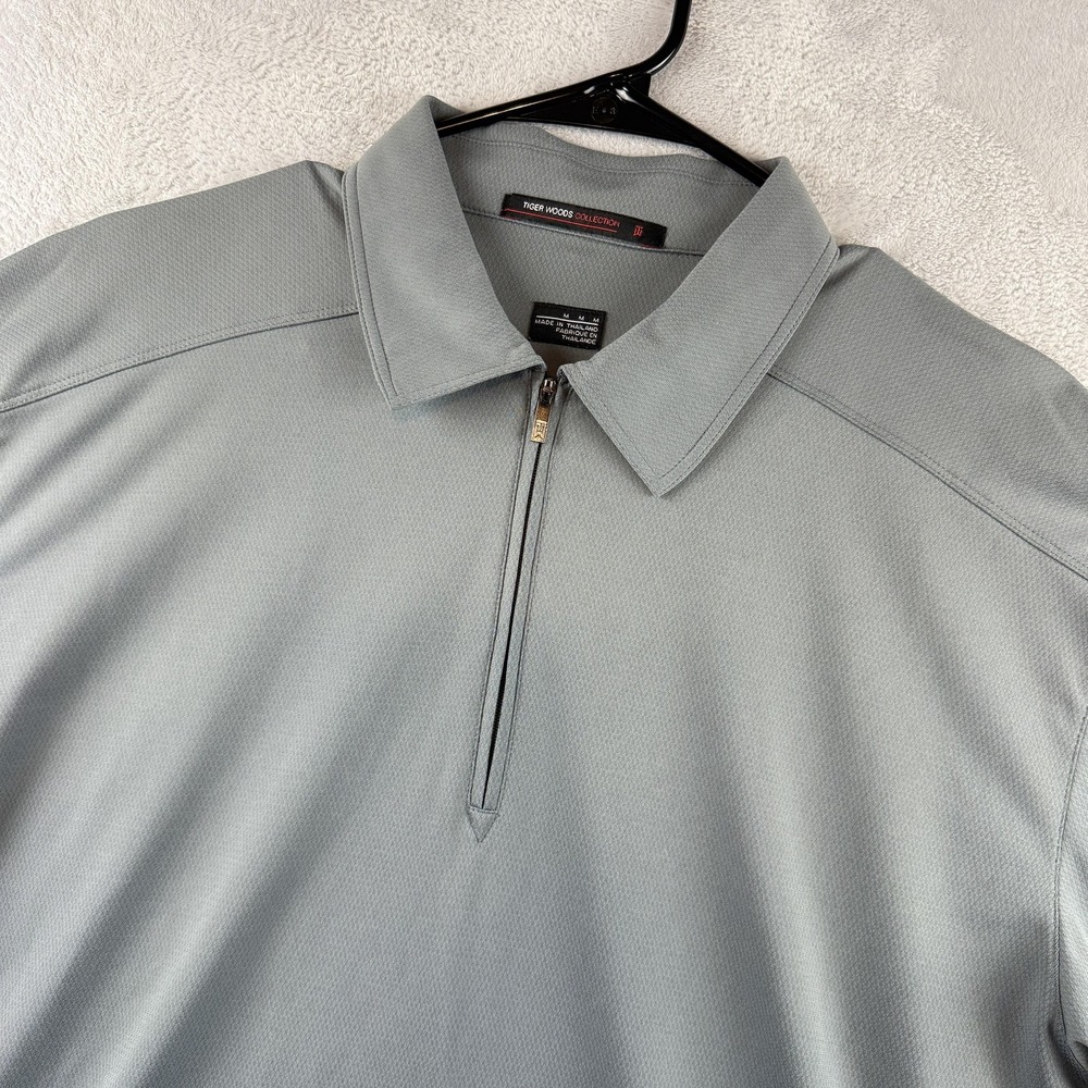 Nike Tiger Woods Collection Pullover Mens Medium Grey 1/4 Zip Golf Performance